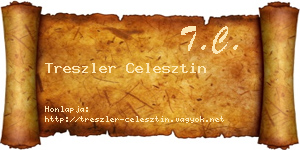 Treszler Celesztin névjegykártya